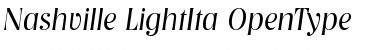 Download Nashville-LightIta Regular Font Title Preview
