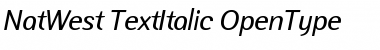 Download NatWest TextItalic Font