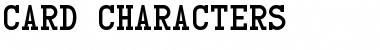 Download Card Characters Regular Font Title Preview