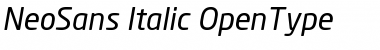 Download NeoSans Italic Font Title Preview