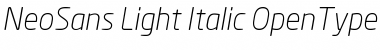 Download NeoSans Light Italic Font Title Preview