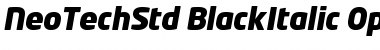 Download Neo Tech Std Black Italic Font Title Preview