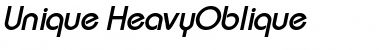 Download Unique HeavyOblique Font Title Preview