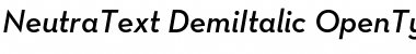 Download Neutra Text Light Demi Italic Font