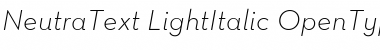 Download Neutra Text Light Italic Font