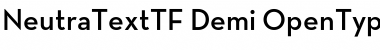 Download Neutra Text TF Light Demi Font
