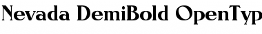 Download Nevada-DemiBold Regular Font Title Preview
