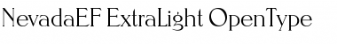Download NevadaEF ExtraLight Font Title Preview