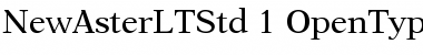 Download New Aster LT Std Regular Font Title Preview