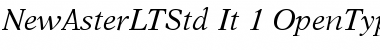Download New Aster LT Std Italic Font Title Preview
