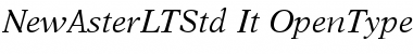 Download New Aster LT Std Italic Font Title Preview