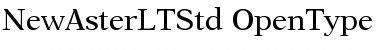 Download New Aster LT Std Regular Font Title Preview