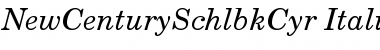 Download NewCenturySchlbk Cyr Italic Regular Font