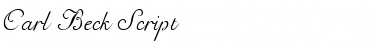 Download Carl Beck Script Regular Font Title Preview