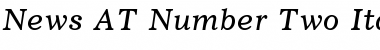 Download News AT Number Two Italic Font