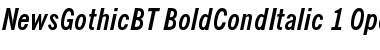 Download News Gothic Bold Condensed Italic Font