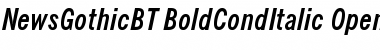 Download News Gothic Bold Condensed Italic Font