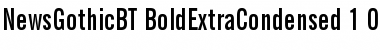 Download News Gothic Bold Extra Condensed Font