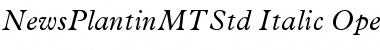 Download News Plantin MT Std Italic Font