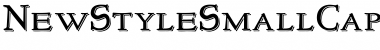 Download NewStyleSmallCaps Embossed Regular Font Title Preview