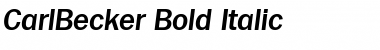 Download CarlBecker Bold Italic Font Title Preview