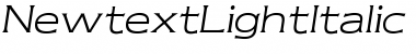Download Newtext LightItalic Font