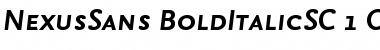 Download NexusSans-BoldItalicSC Regular Font