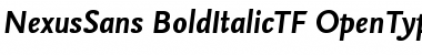 Download NexusSans Bold Italic TF Font