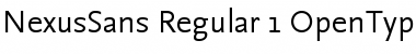 Download NexusSans-Regular Regular Font