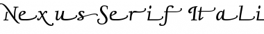 Download NexusSerif-ItalicSwashOne Regular Font