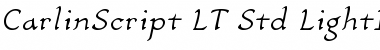 Download CarlinScript LT Std LightIt Regular Font Title Preview