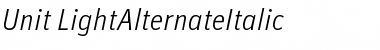 Download Unit-LightAlternateItalic Regular Font