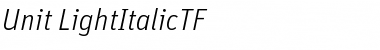 Download Unit-LightItalicTF Regular Font