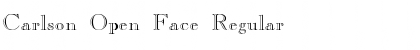 Download Carlson Open Face Regular Font Title Preview