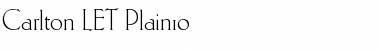 Download Carlton LET Plain Font Title Preview