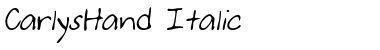Download CarlysHand Italic Font Title Preview