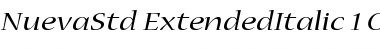 Download Nueva Std Extended Italic Font Title Preview