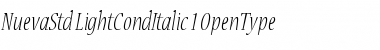 Download Nueva Std Light Condensed Italic Font Title Preview