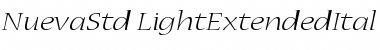 Download Nueva Std Light Extended Italic Font Title Preview