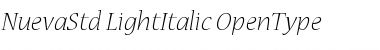 Download Nueva Std Light Italic Font Title Preview