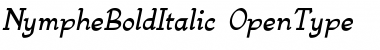 Download NympheBoldItalic Regular Font Title Preview