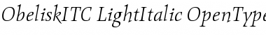 Download Obelisk ITC Light Italic Font