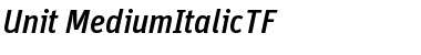Download Unit-MediumItalicTF Regular Font