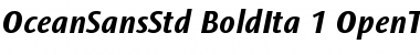 Download Ocean Sans Std Bold Italic Font Title Preview