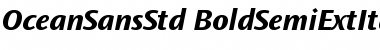 Download Ocean Sans Std Bold SemiExtended Italic Font Title Preview