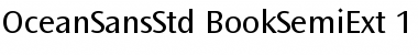 Download Ocean Sans Std Book SemiExtended Font Title Preview