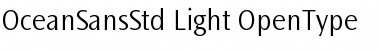 Download Ocean Sans Std Light Font Title Preview