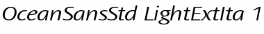 Download Ocean Sans Std Light Extended Italic Font Title Preview