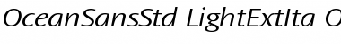 Download Ocean Sans Std Light Extended Italic Font Title Preview