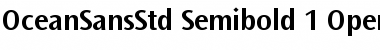 Download Ocean Sans Std Semibold Font Title Preview
